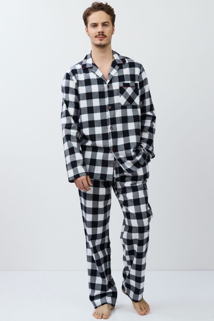 sku: ADRIAN | Brand: Aruelle  | Size: Small Medium Large XLarge XXLarge  | Colors: Черный/Белый  | Бренды Aruelle | Мужская коллекция Пижамы | Title: Пижама с брюками ADRIAN