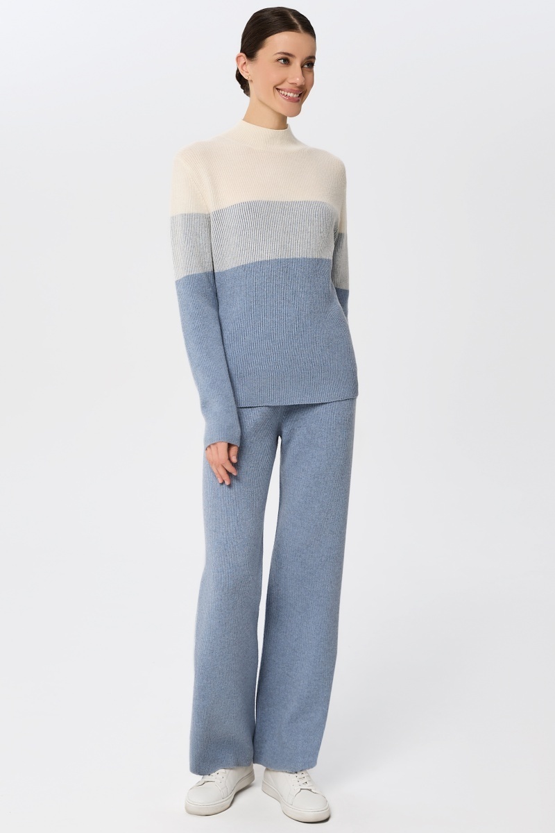 sku: W25-00CH0918 | Brand: Marc Andre | Size: 36 38 40 42 44 46 | Colors: Голубой | Бренды Marc&Andre | Кашемир Джемперы | Title: Свитер RIBBED RHYTHM