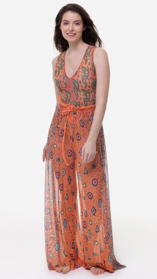 sku: 25002058 | Size: Onesize  | Colors: Оранжевый  | Бренды RoDaSoleil | Пляжная одежда | Title: Брюки КРОКОДИЛ ОРАНЖЕВЫЙ