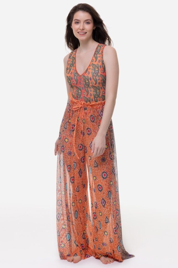 sku: 25002058 | Size: Onesize  | Colors: Оранжевый  | Бренды RoDaSoleil | Пляжная одежда | Title: Брюки КРОКОДИЛ ОРАНЖЕВЫЙ