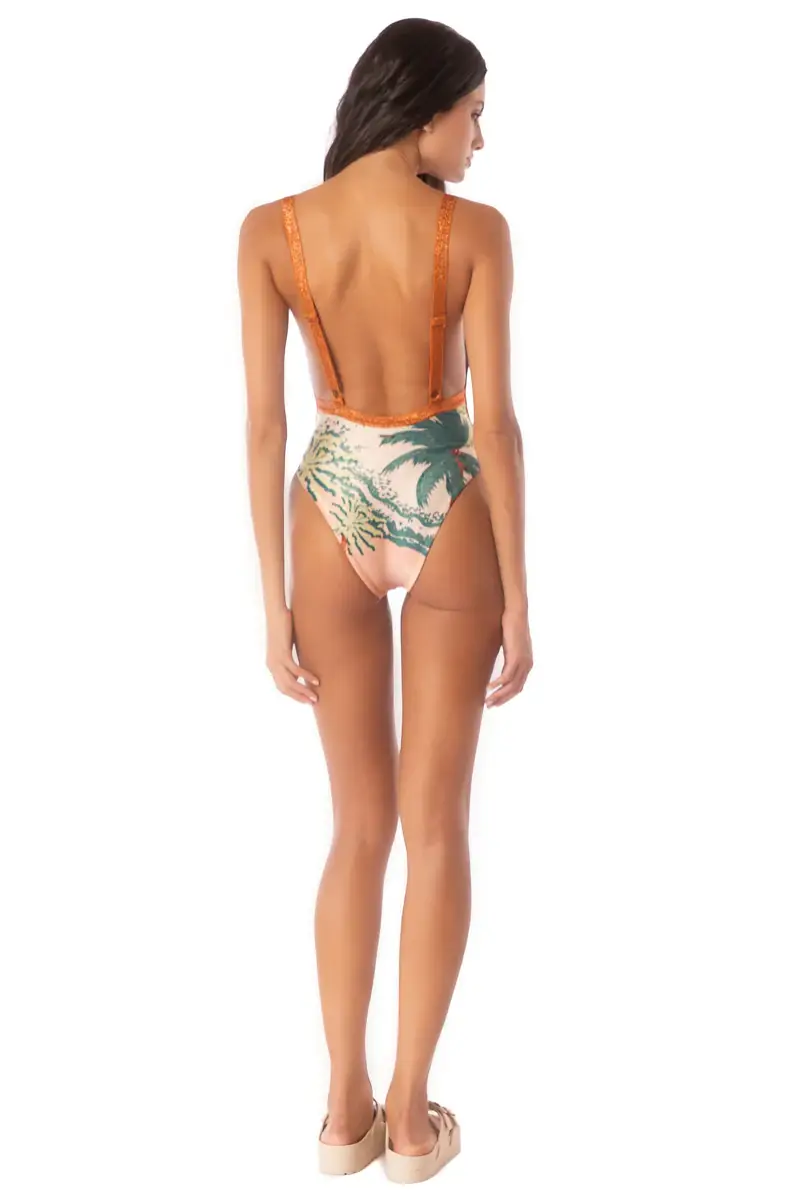 sku: PT5047SOC001 | Brand: Maaji  | Size: Medium Large  | Colors: Бежевый/цветной  | Бренды Maaji | Купальники Слитные | Title: Слитный купальник PALM GLOW