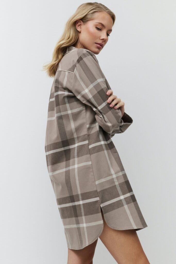 sku: ELODY | Brand: Aruelle  | Size: XSmall Small Medium Large XLarge XXLarge  | Colors: Мокко  | Бренды Aruelle | Домашняя одежда Сорочки | Title: Сорочка ELODY