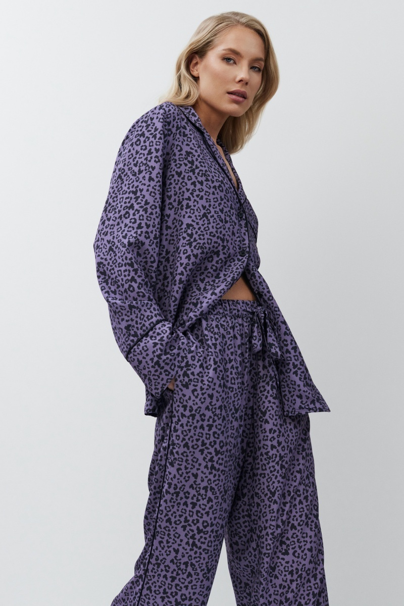 sku: ALIX | Brand: Aruelle | Size: XSmall Small Medium Large XLarge XXLarge | Colors: Сиреневый/Черный | Бренды Aruelle | Домашняя одежда Пижамы | Title: Пижама с брюками ALIX