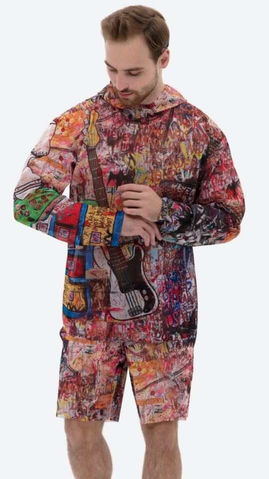 sku: 24003259 | Brand: RoDaSoleil  | Size: XSmall Small Medium Large XLarge XXLarge  | Colors: Цветной  | Бренды RoDaSoleil | Пляжная одежда | Мужская коллекция Пляжная одежда | Title: Футболка СКЕЛЕТ с капюшоном