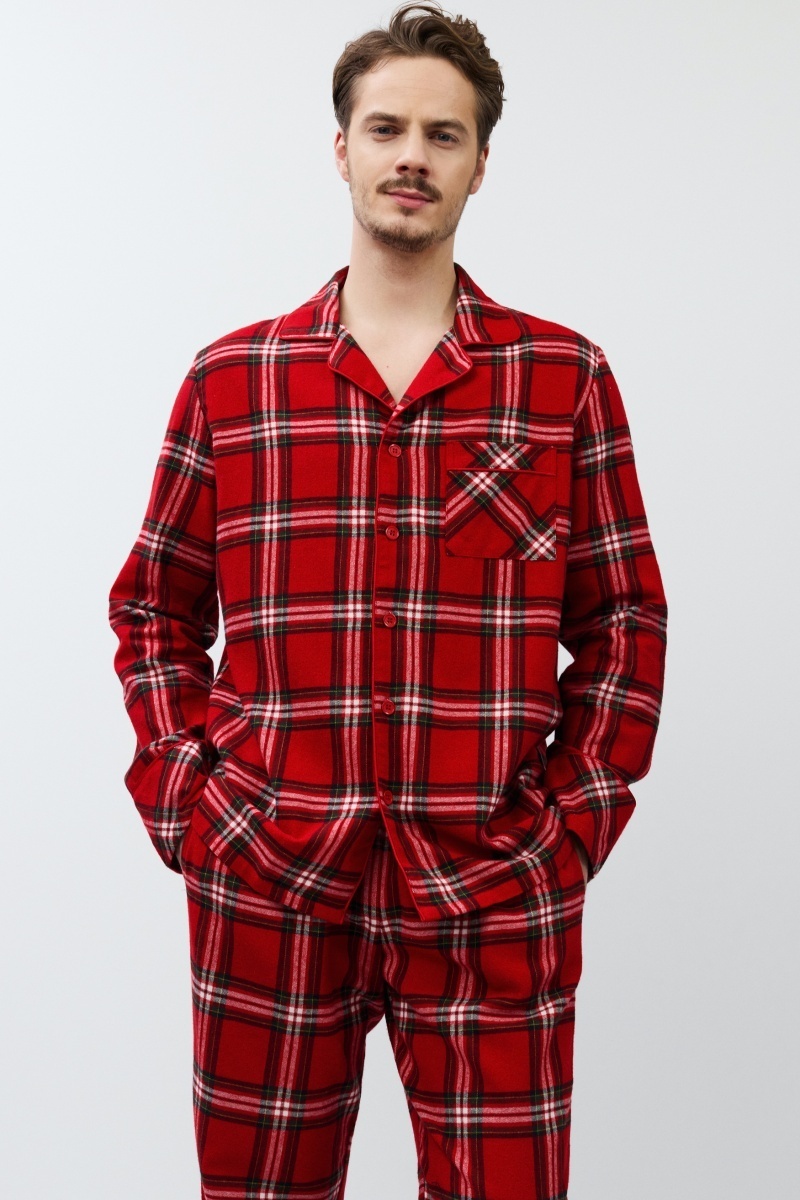 sku: BENNY | Brand: Aruelle  | Size: Small Medium Large XLarge XXLarge  | Colors: Красный  | Бренды Aruelle | Мужская коллекция Пижамы | Title: Пижама с брюками BENNY