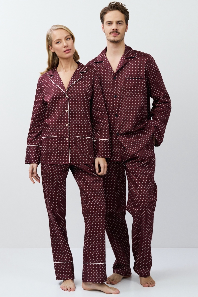 sku: GEORGETTE | Brand: Aruelle | Size: XSmall Small Medium Large XLarge | Colors: Бордовый | Бренды Aruelle | Домашняя одежда Пижамы | Title: Пижама с брюками GEORGETTE