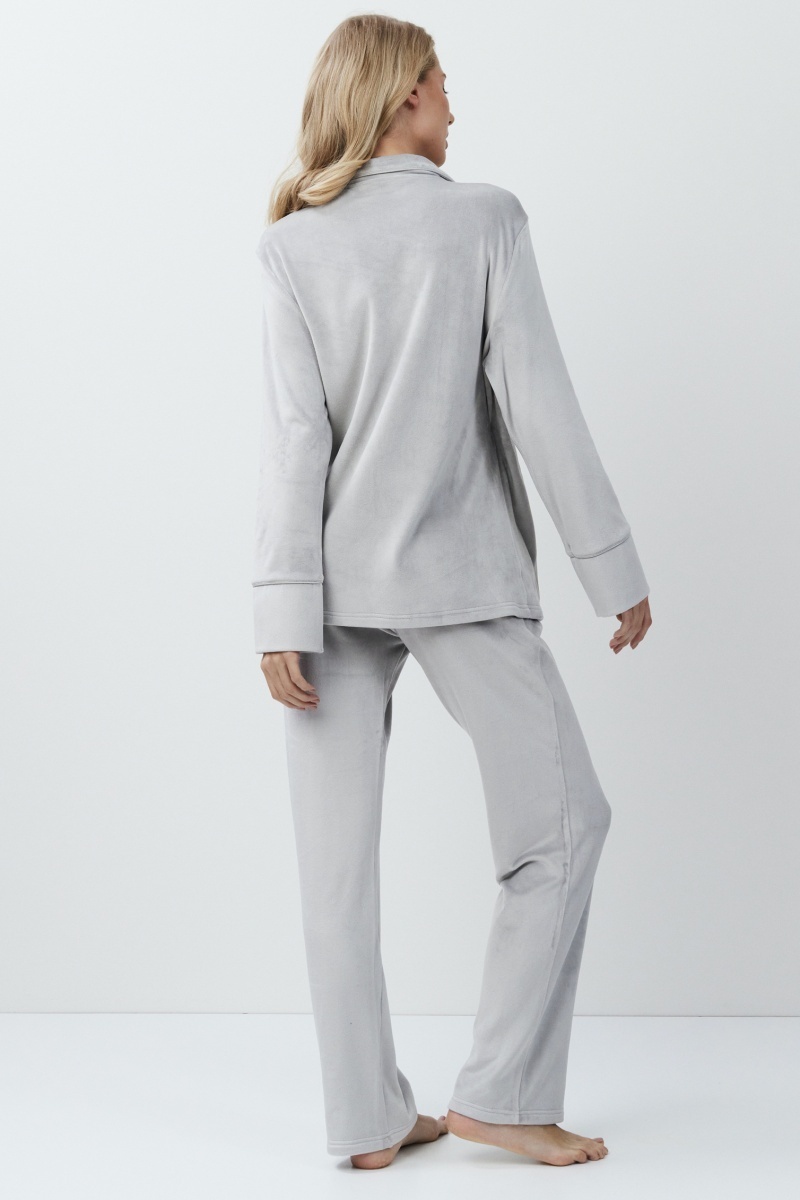 sku: GABBY SET | Brand: Aruelle  | Size: XSmall Small Medium Large XLarge XXLarge  | Colors: Светло-серый  | Бренды Aruelle | Домашняя одежда Костюмы | Title: Комплект с брюками GABBY SET