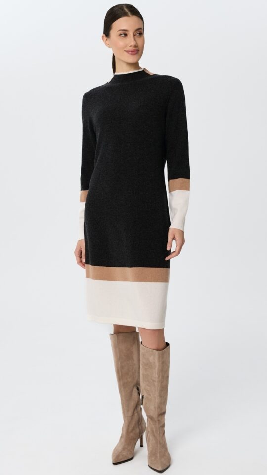 sku: W25-00CH0503 | Brand: Marc Andre  | Size: 36 38 40 42 44  | Colors: Черный  | Бренды Marc&Andre | Кашемир | Title: Платье URBAN BLOCK