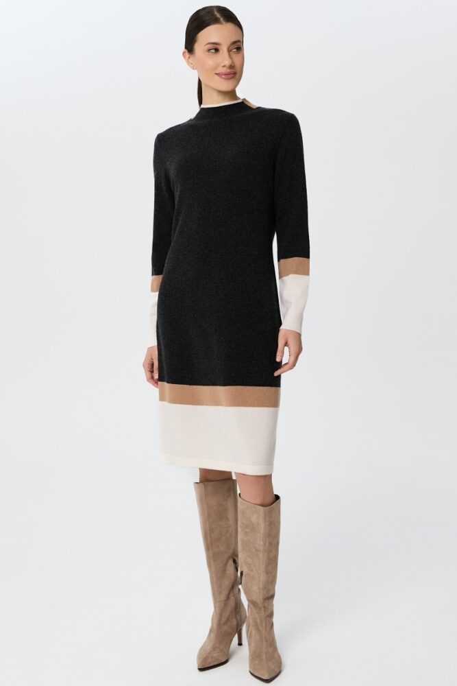 sku: W25-00CH0503 | Brand: Marc Andre  | Size: 36 38 40 42 44  | Colors: Черный  | Бренды Marc&Andre | Кашемир | Title: Платье URBAN BLOCK