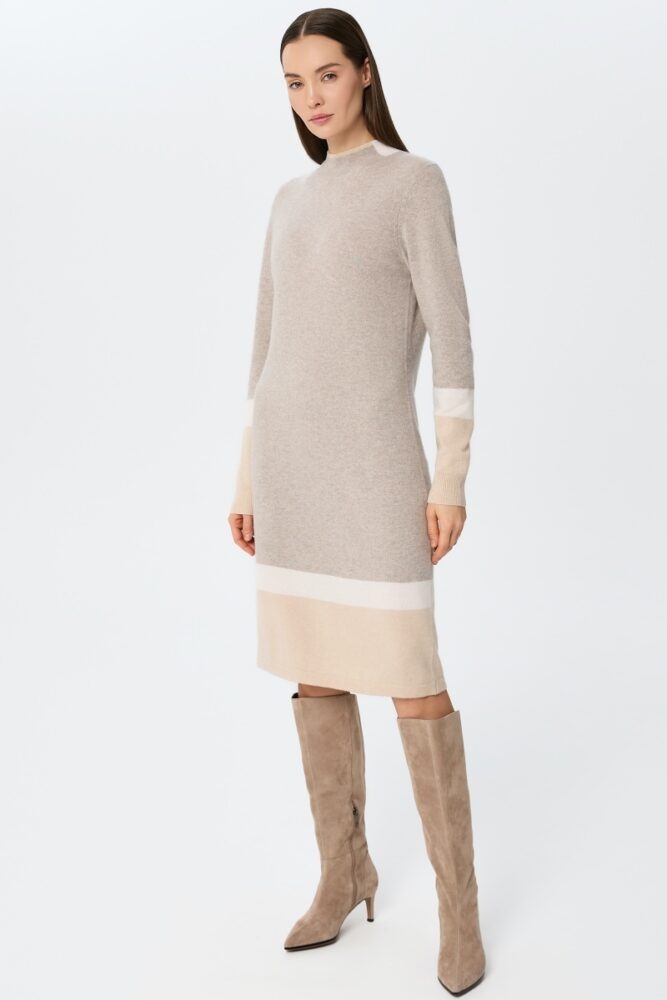 sku: W25-00CH0603 | Brand: Marc Andre  | Size: 36 38 40 42 44  | Colors: Серый  | Бренды Marc&Andre | Кашемир | Title: Платье URBAN BLOCK