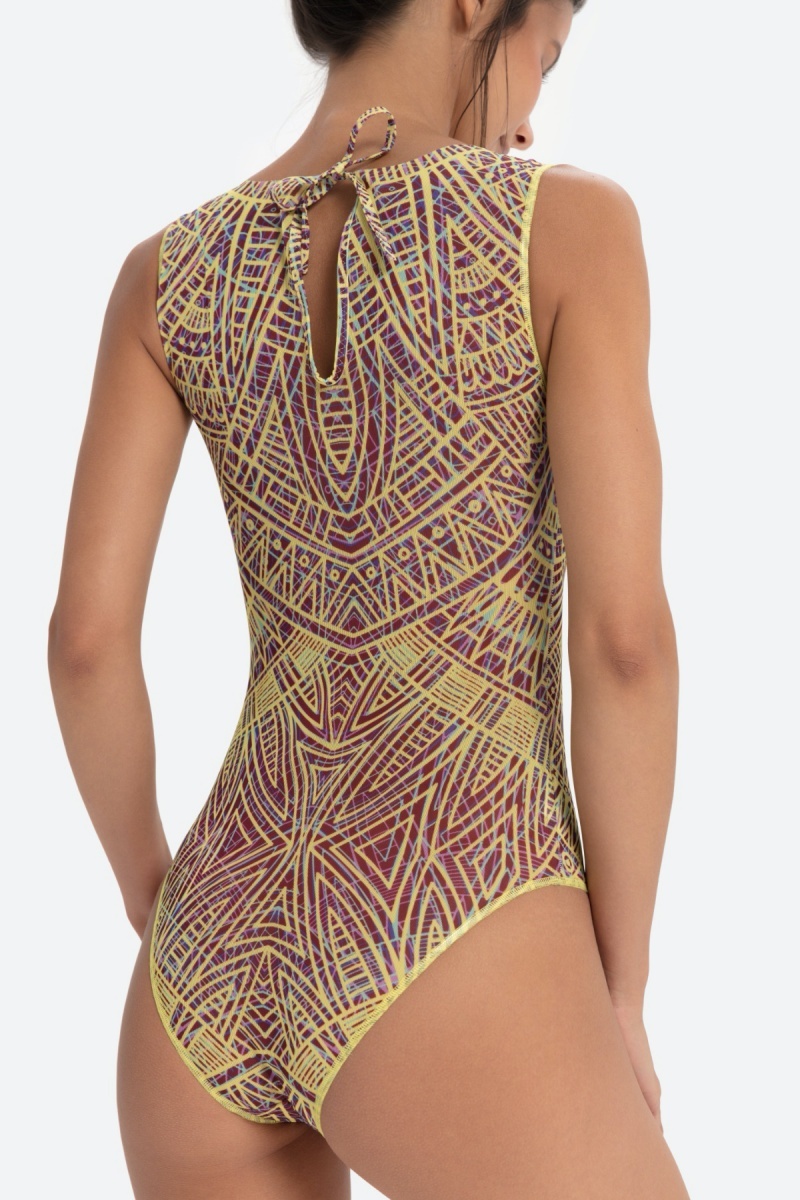 sku: 24001165 | Brand: RoDaSoleil  | Size: XSmall Small Medium Large XLarge  | Colors: Цветной  | Бренды RoDaSoleil | Купальники Слитные | Title: Слитный купальник АЦТЕКИ