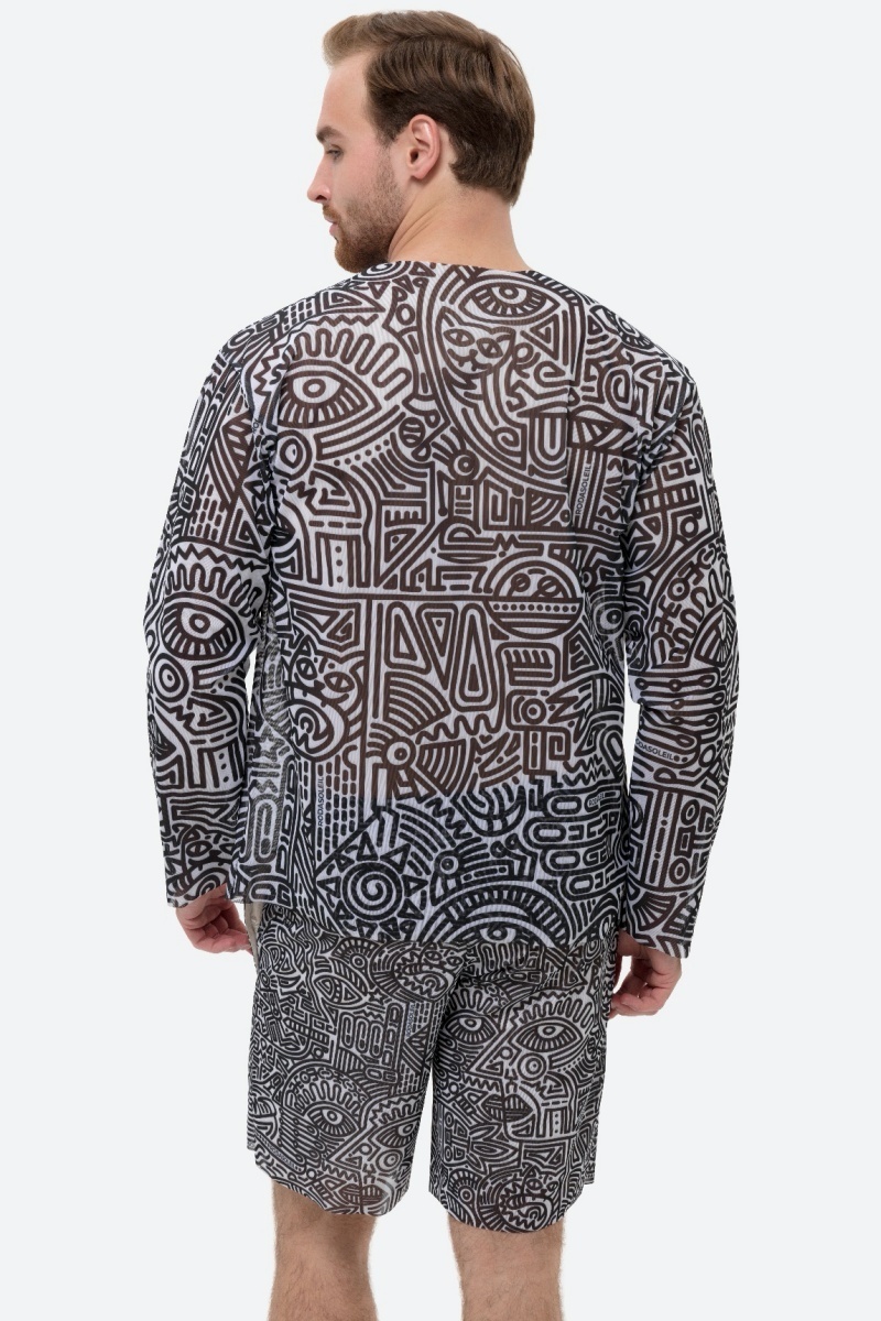 sku: 25003335 | Brand: RoDaSoleil  | Size: XSmall Small Medium Large XLarge XXLarge  | Colors: Цветной  | Бренды RoDaSoleil | Пляжная одежда | Мужская коллекция Пляжная одежда | Title: Футболка DOODLING