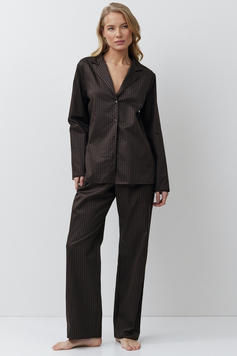 sku: NOEMIE | Brand: Aruelle | Size: XSmall Small Medium Large XLarge XXLarge | Colors: Шоколадный | Бренды Aruelle | Домашняя одежда Пижамы | Title: Пижама с брюками NOEMIE