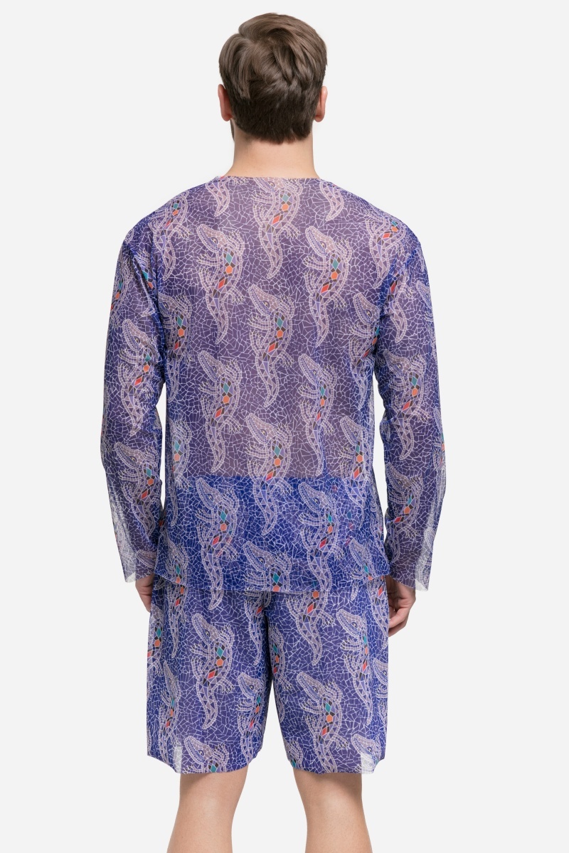 sku: 25003367 | Brand: RoDaSoleil  | Size: Small Medium Large XLarge XXLarge  | Colors: Лиловый  | Бренды RoDaSoleil | Пляжная одежда | Мужская коллекция Пляжная одежда | Title: Футболка КРОКОДИЛ ЛИЛОВЫЙ