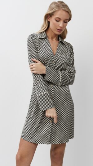 sku: ROMIE | Brand: Aruelle  | Size: XSmall Small Medium Large XLarge XXLarge  | Colors: Черный/Бежевый  | Бренды Aruelle | Домашняя одежда Сорочки | Title: Сорочка ROMIE