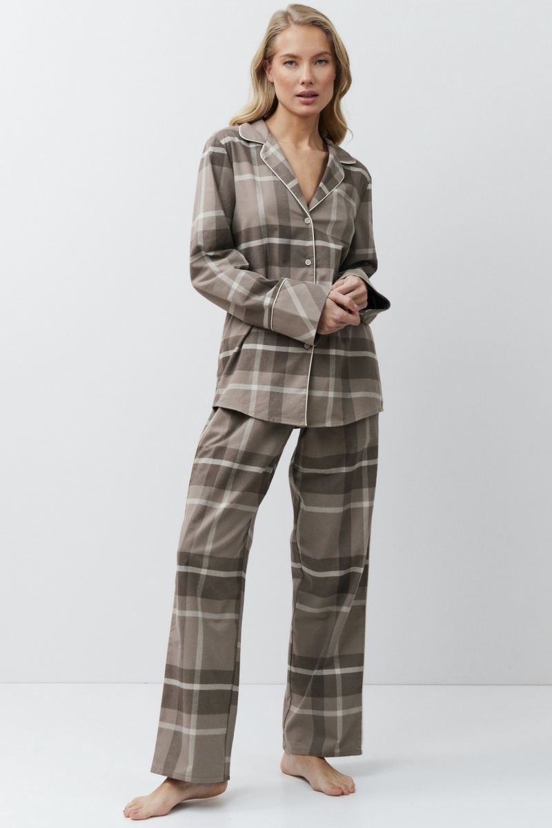 sku: ELODY | Brand: Aruelle | Size: XSmall Small Medium Large XLarge XXLarge | Colors: Мокко | Бренды Aruelle | Домашняя одежда Пижамы | Title: Пижама с брюками ELODY