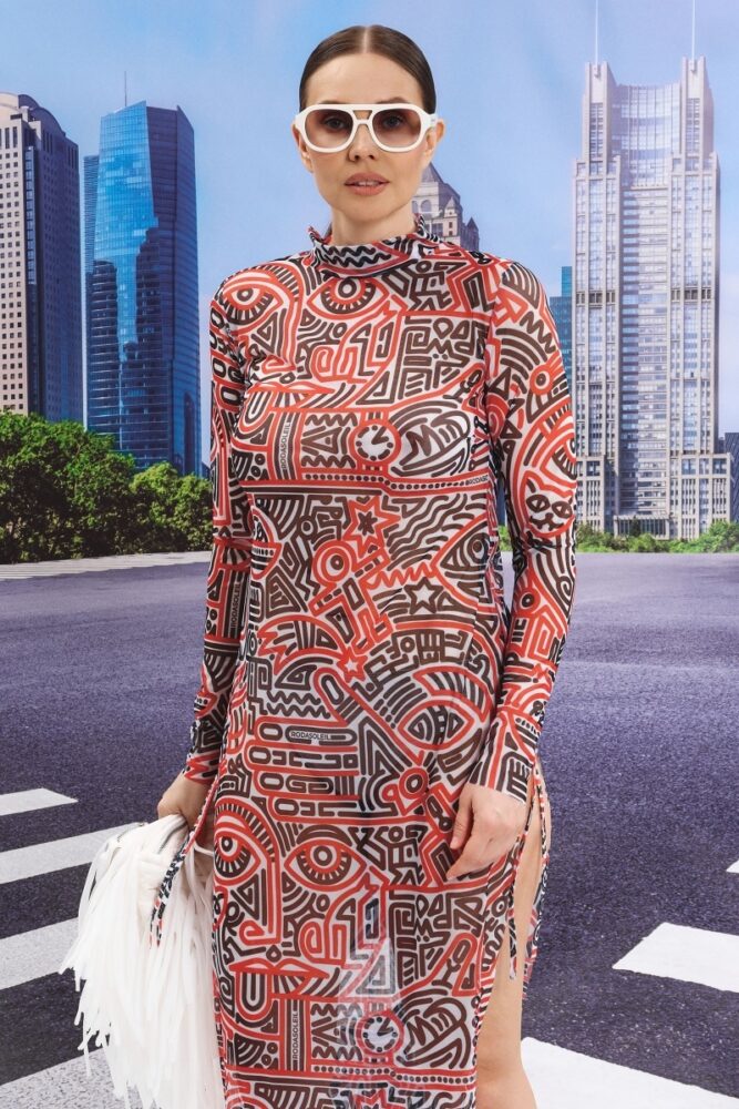 sku: 25004735 | Brand: RoDaSoleil  | Size: XSmall Small Medium Large XLarge  | Colors: Цветной  | Бренды RoDaSoleil | Пляжная одежда | Title: Платье - туника DOODLING