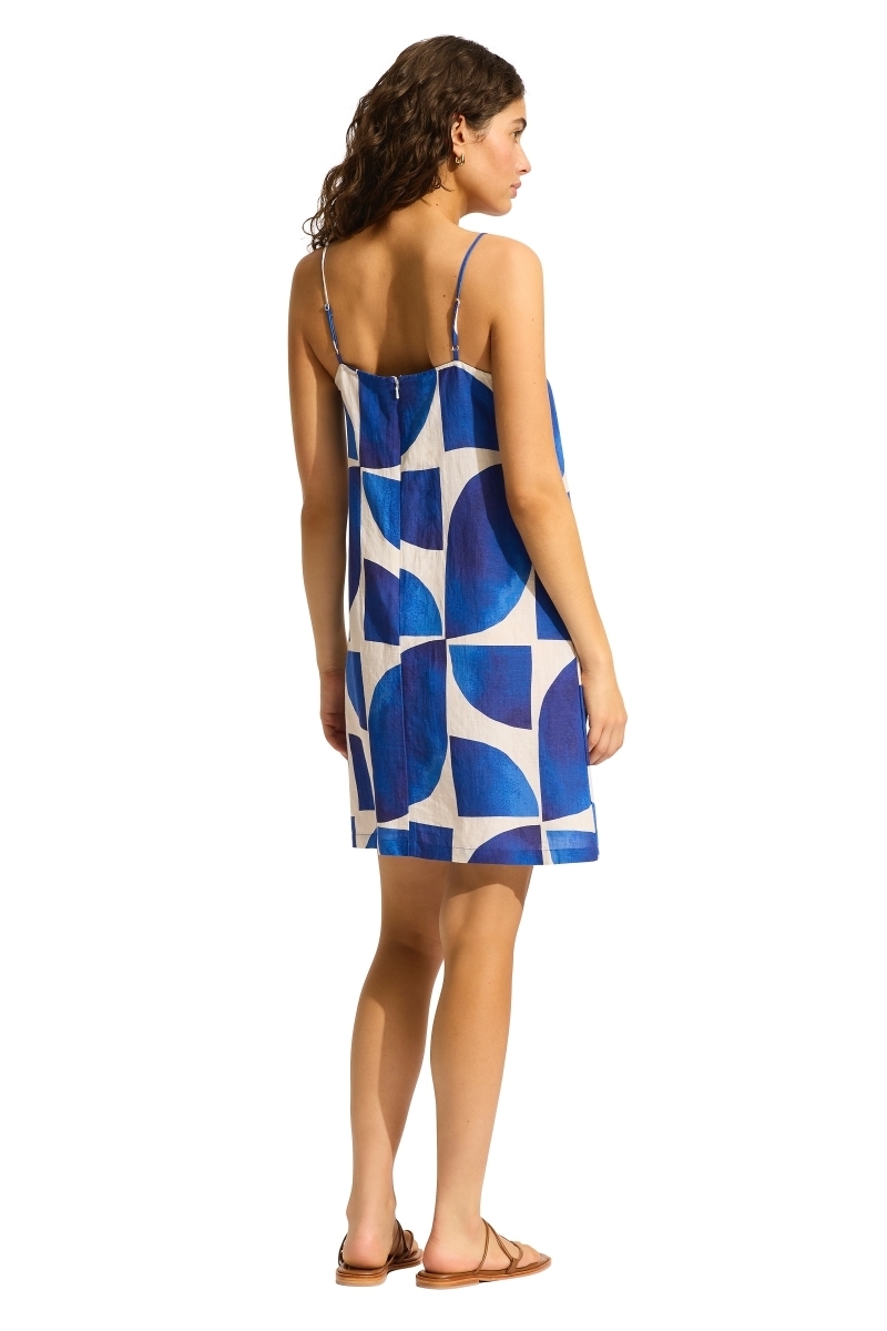 sku: 55458-DR | Brand: Seafolly  | Size: Small Medium Large  | Colors: Ультрамарин  | Бренды Seafolly | Пляжная одежда | Title: Платье