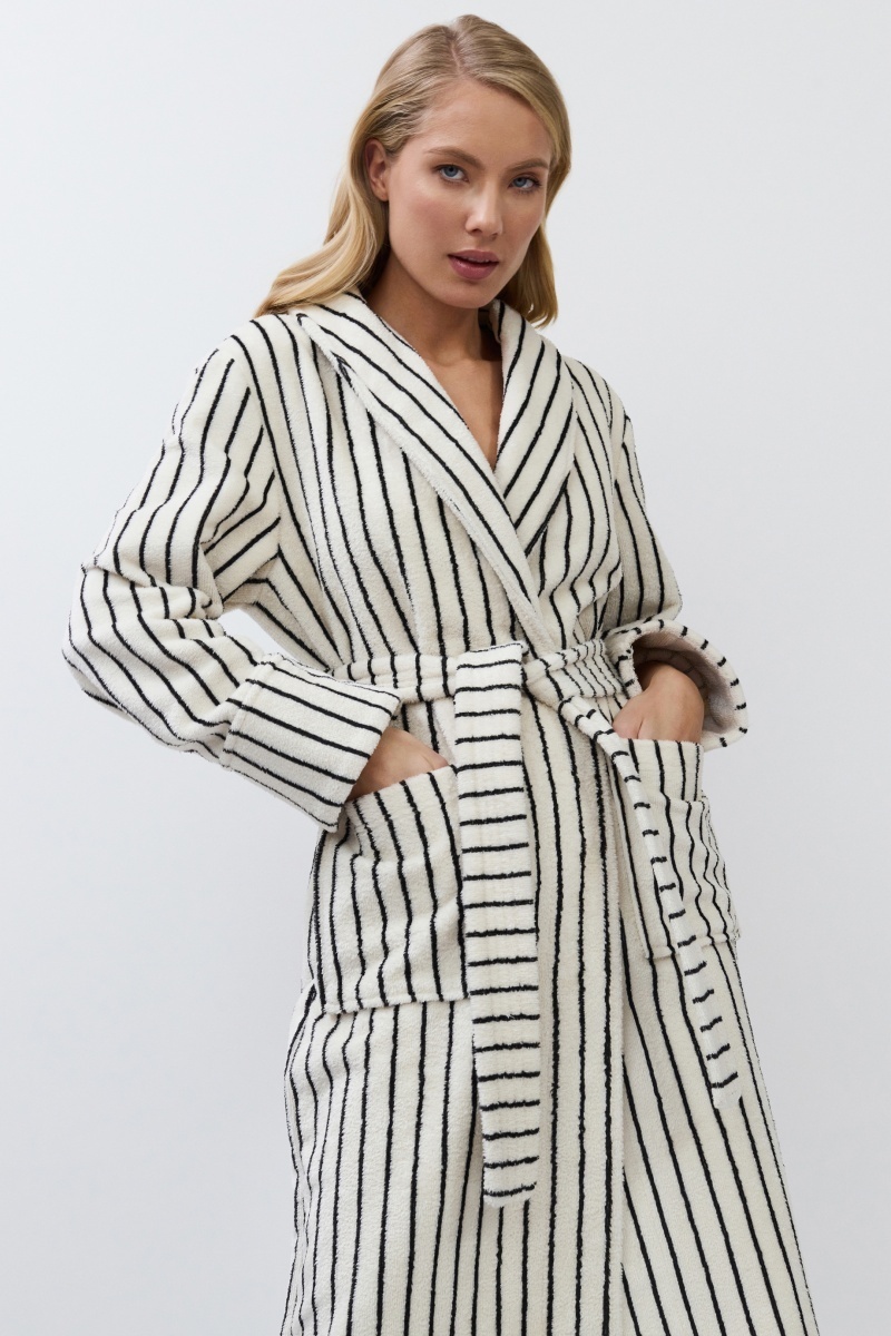 sku: LANA | Brand: Aruelle  | Size: XSmall Small Medium Large XLarge XXLarge  | Colors: Кремовый/Черный  | Бренды Aruelle | Домашняя одежда Халаты | Title: Халат LANA