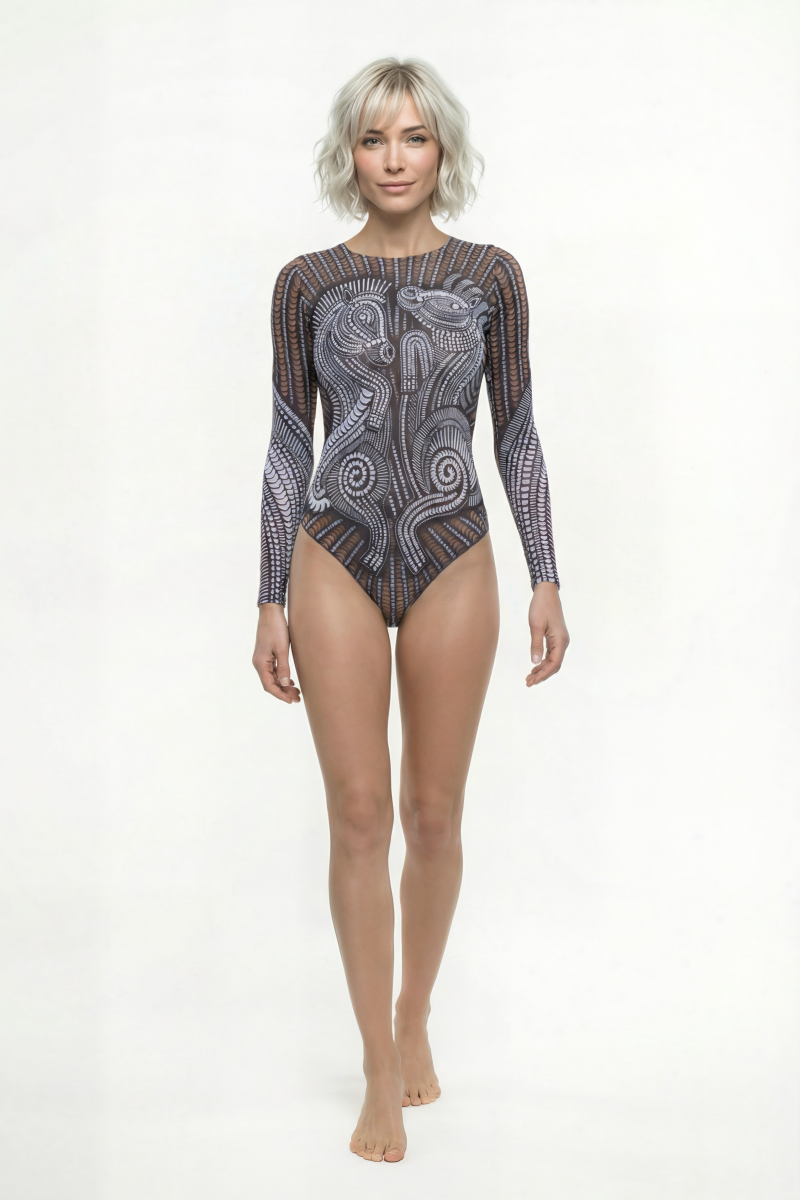 sku: 26001062 | Brand: RoDaSoleil  | Size: XSmall Small Medium Large XLarge  | Colors: Цветной  | Бренды RoDaSoleil | Купальники Слитные | Title: Слитный купальник ГОД ЛОШАДИ