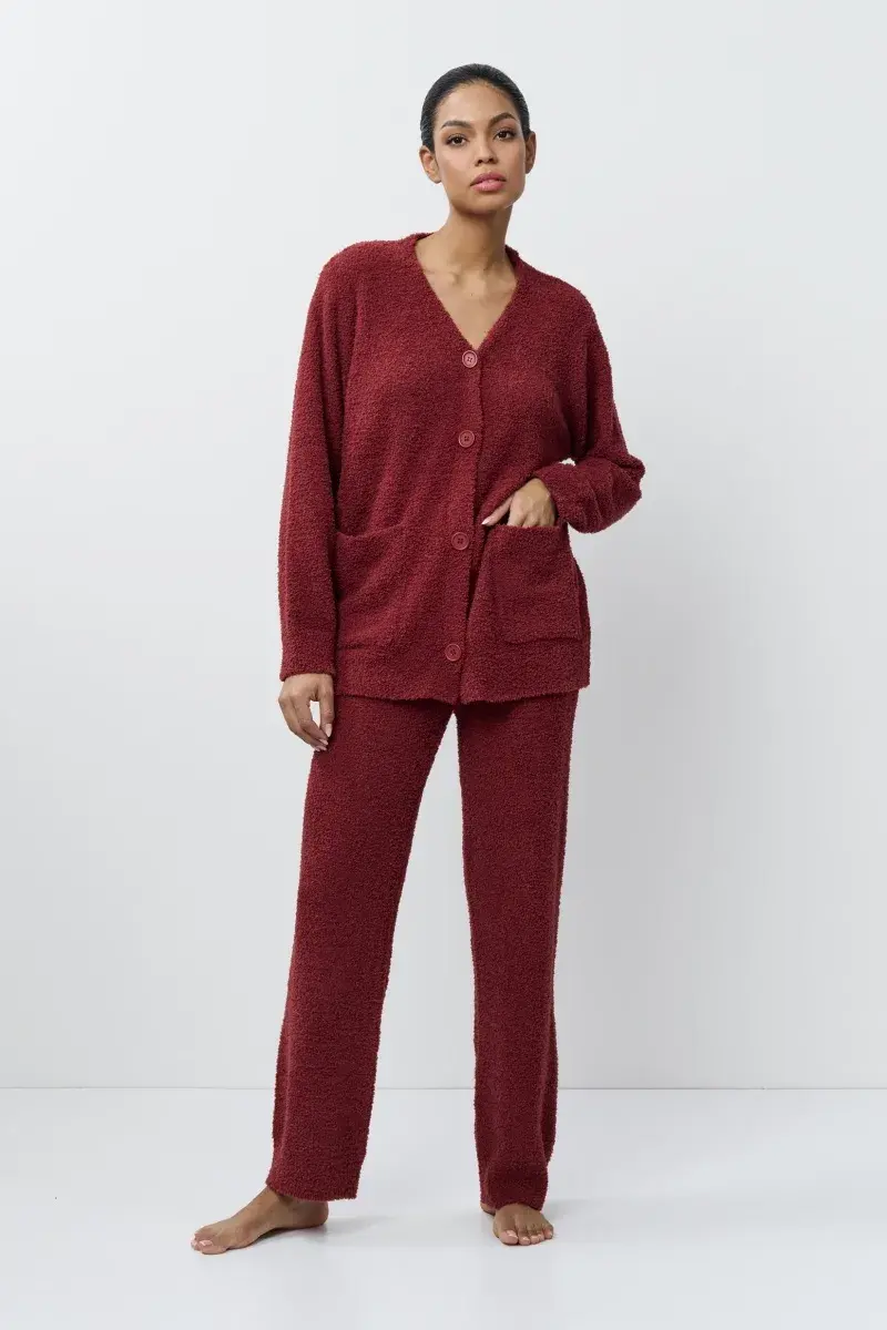 sku: MERRY SET SOFT | Brand: Aruelle  | Size: XSmall Small Medium Large XLarge  | Colors: Бургундское вино  | Бренды Aruelle | Домашняя одежда Костюмы | Title: Комплект с брюками MERRY SET SOFT