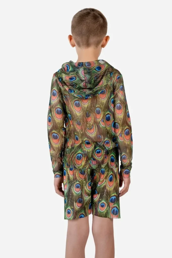 sku: 26002234 | Brand: RoDaSoleil  | Size: 104 110 116 122 128 134 140 146 152 158  | Colors: Цветной  | Бренды RoDaSoleil | Детские купальники | Title: Шорты детские ПАВЛИН МАЮРА