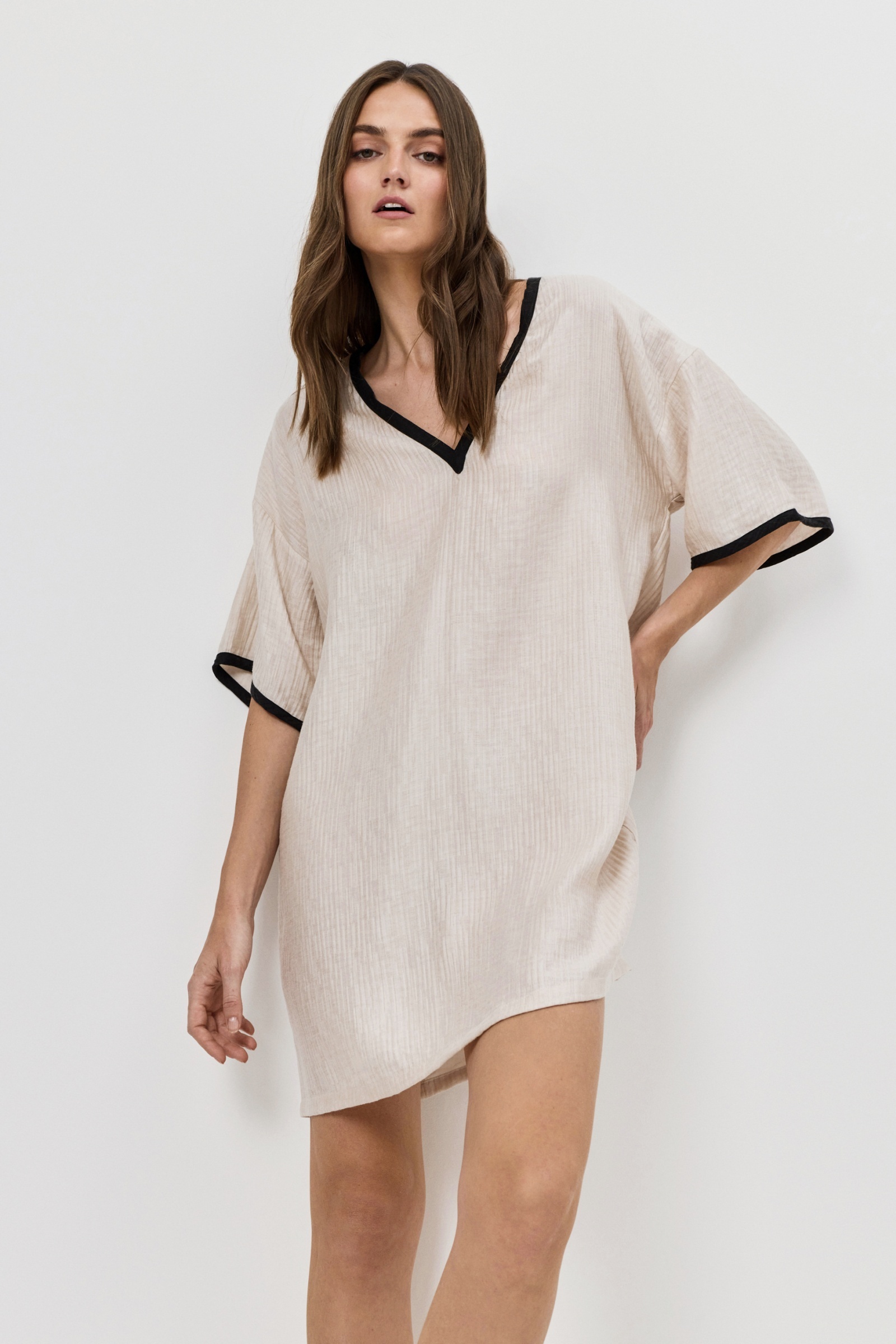 sku: HORIZON | Brand: Aruelle  | Size: XSmall Small Medium Large XLarge XXLarge  | Colors: Светло-бежевый  | Бренды Aruelle | Домашняя одежда Платья | Пляжная одежда | Title: Платье HORIZON