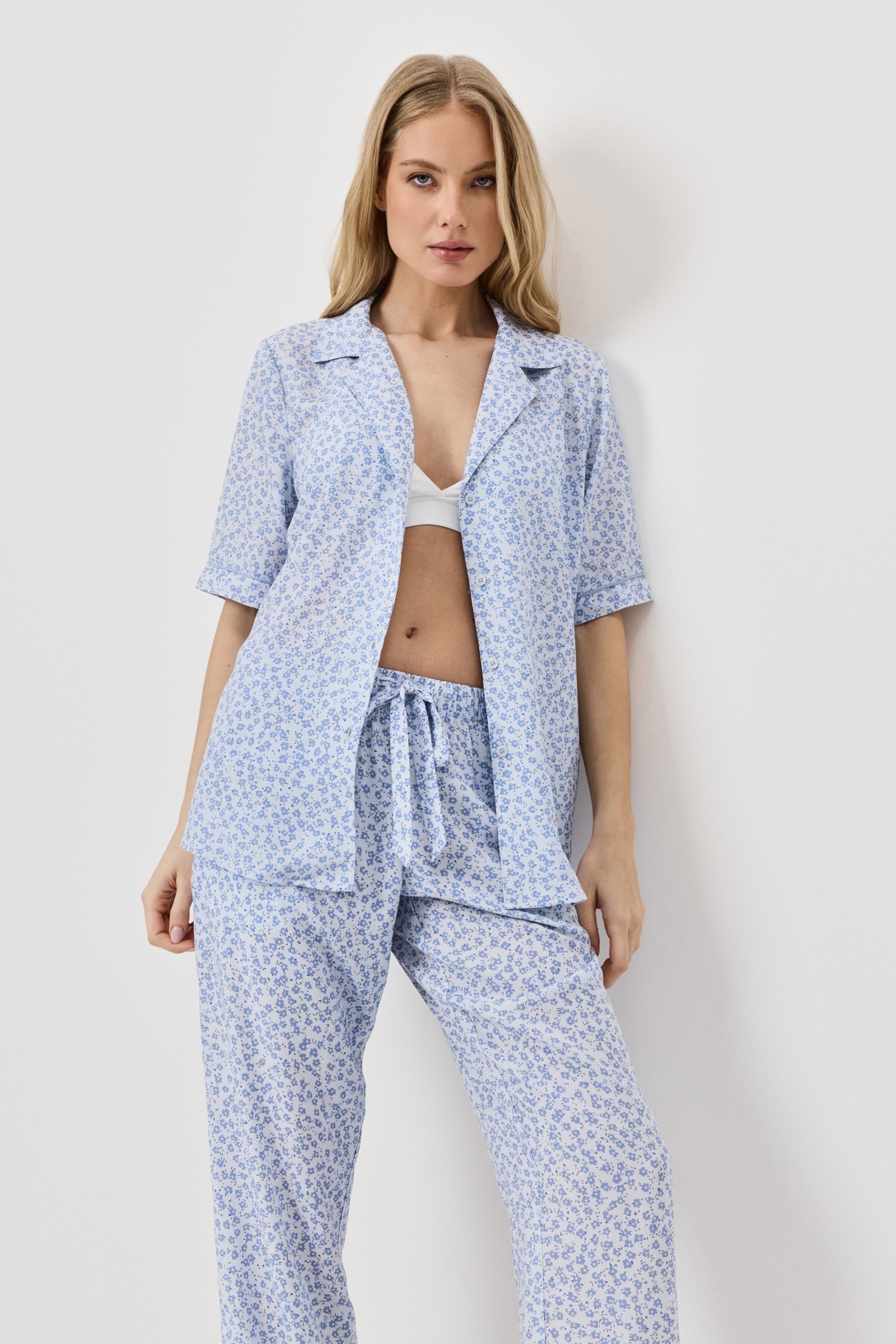 sku: LULLABY | Brand: Aruelle  | Size: XSmall Small Medium Large XLarge XXLarge  | Colors: Светло-Голубой  | Бренды Aruelle | Домашняя одежда Пижамы | Title: Пижама с брюками LULLABY