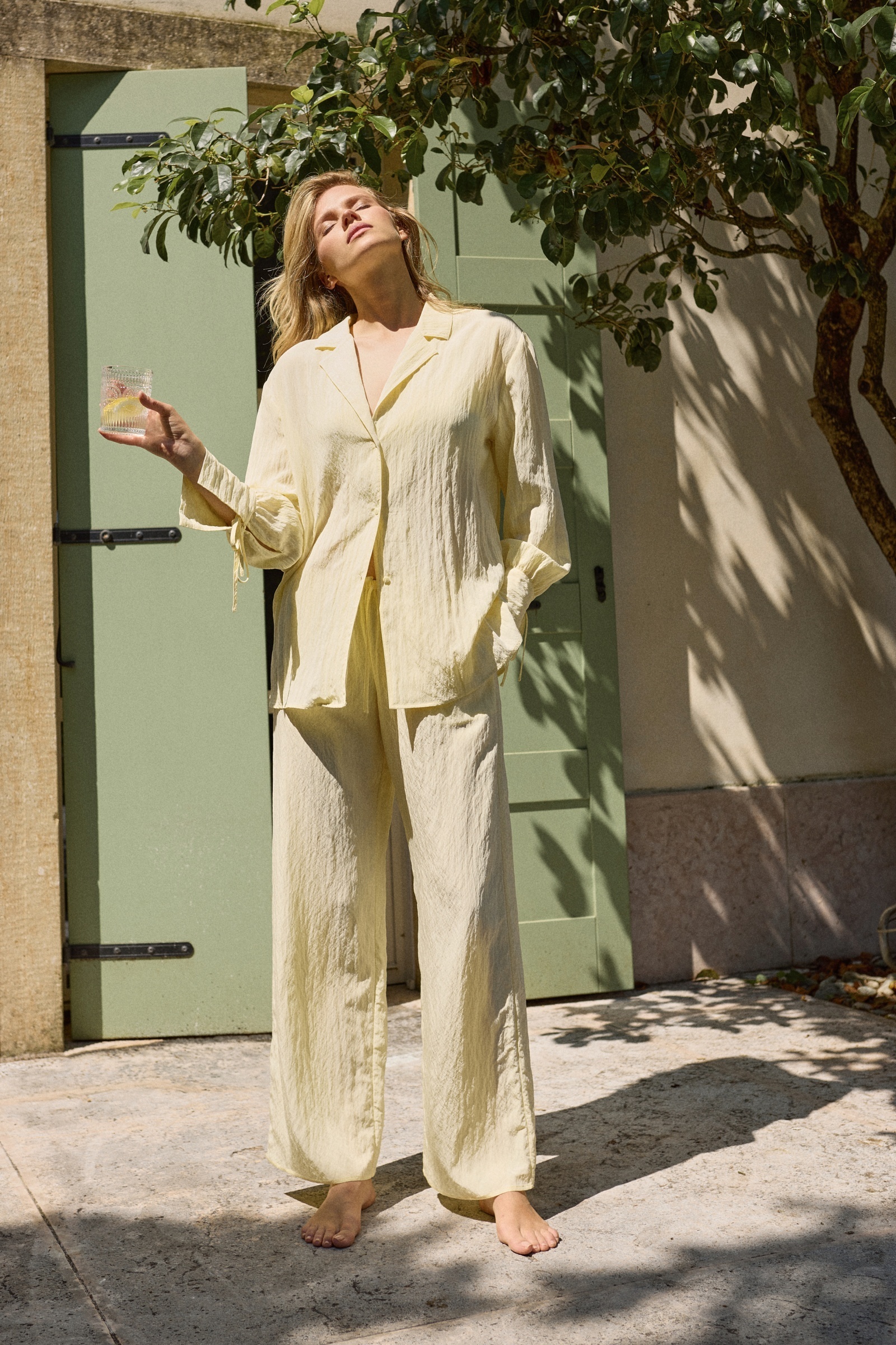 sku: SOLARA SET | Brand: Aruelle  | Size: XSmall Small Medium Large XLarge XXLarge  | Colors: Лимонный  | Бренды Aruelle | Домашняя одежда Костюмы | Title: Комплект с брюками SOLARA