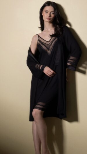 sku: 52181 | Brand: Laete  | Size: XL/2XL XS/S M/L  | Colors: Черный  | Бренды Laete | Домашняя одежда Халаты | Title: Халат