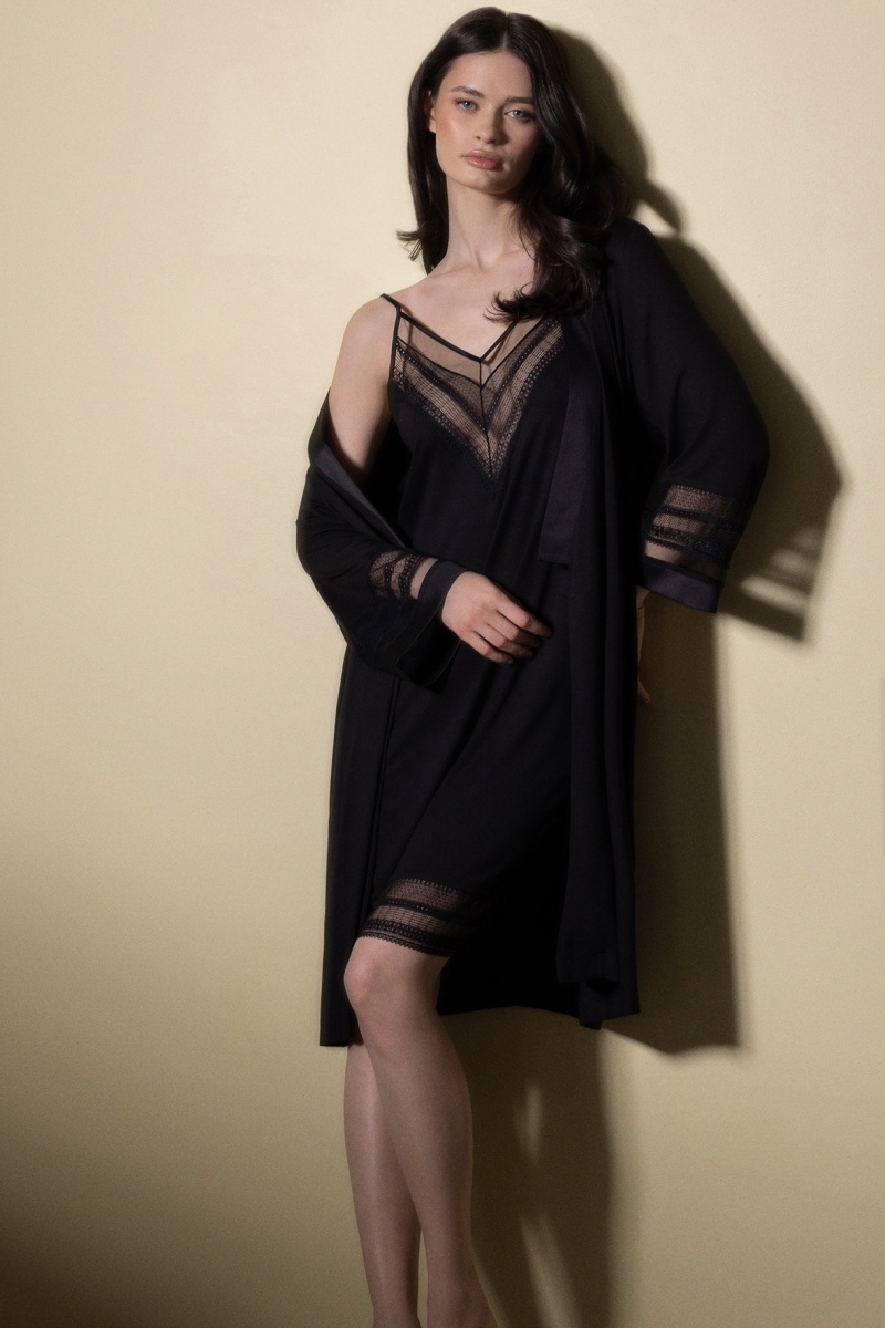 sku: 52181 | Brand: Laete  | Size: XL/2XL XS/S M/L  | Colors: Черный  | Бренды Laete | Домашняя одежда Халаты | Title: Халат