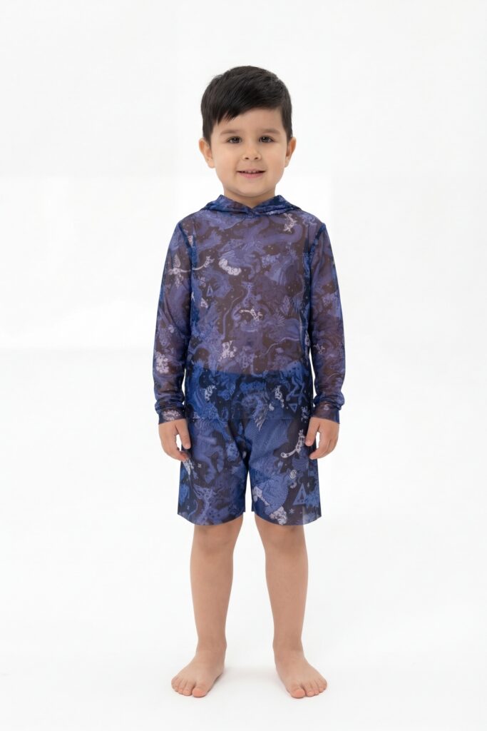 sku: 26002253 | Brand: RoDaSoleil  | Size: 104 110 116 122 128 134 140 146 152 158  | Colors: Цветной  | Бренды RoDaSoleil | Детские купальники | Title: Шорты детские ЧЕРНИЧНЫЕ НОЧИ