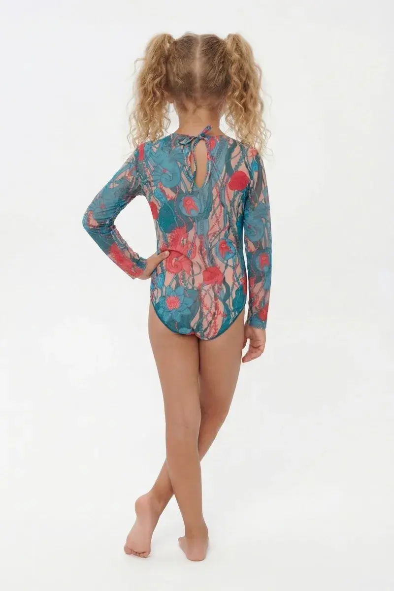 sku: 24002310 | Brand: RoDaSoleil | Size: 104 110 116 122 128 134 140 146 152 | Colors: Цветной | Бренды RoDaSoleil | Детские купальники | Title: Слитный купальник МОРСКИЕ ЕДИНОРОГИ