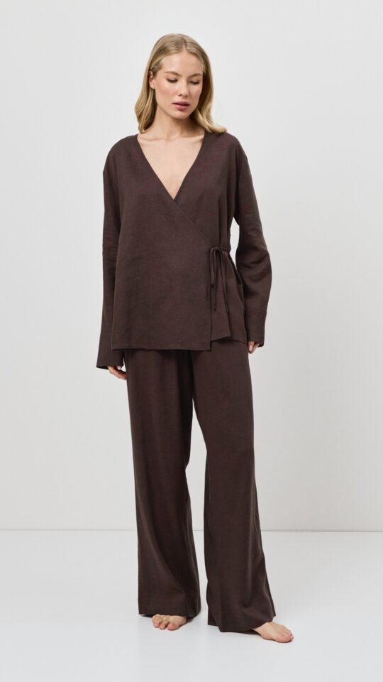 sku: CLAY | Brand: Aruelle  | Size: XSmall Small Medium Large XLarge XXLarge  | Colors: Шоколадный  | Бренды Aruelle | Домашняя одежда Костюмы | Title: Комплект с брюками CLAY