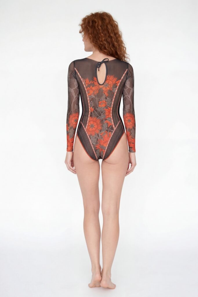 sku: 26001060 | Brand: RoDaSoleil  | Size: XSmall Small Medium Large XLarge  | Colors: Цветной  | Бренды RoDaSoleil | Купальники Слитные | Title: Слитный купальник АРКАН СОЛНЦЕ Оранжевый