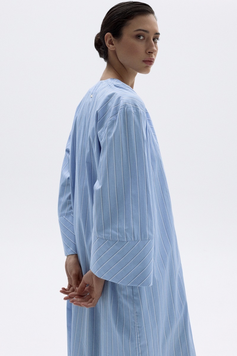 sku: 55495-1 | Brand: Laete | Size: 46/48 50/52 42/44 | Colors: Голубая полоска | Бренды Laete | Домашняя одежда Халаты | Title: Халат