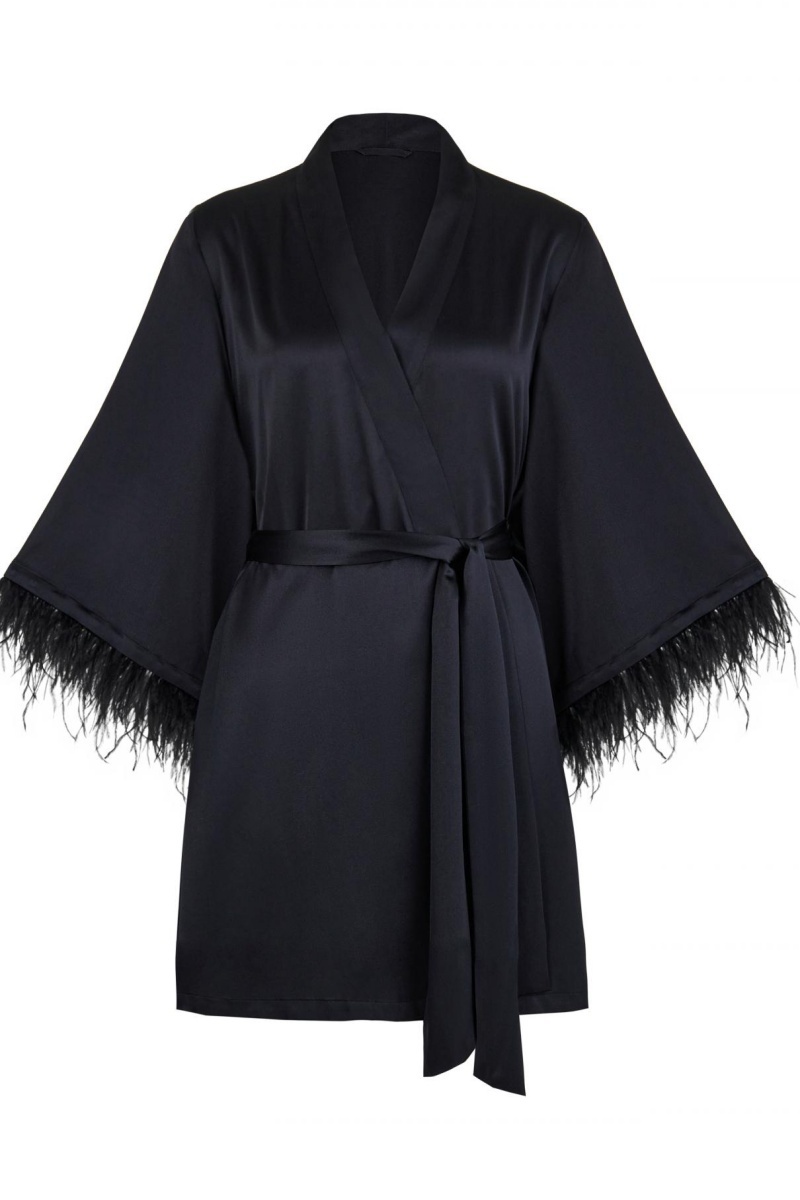 sku: W25-03SS101-S | Brand: Marc Andre  | Size: 36 38 40 42 44 46  | Colors: Черный  | Бренды Marc&Andre | Домашняя одежда Рубашки | Title: Кимоно TENDERLY YOURS