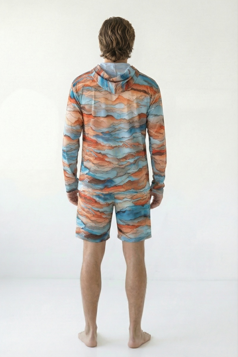 sku: 26003240 | Brand: RoDaSoleil  | Size: Small Medium Large XLarge XXLarge  | Colors: Цветной  | Бренды RoDaSoleil | Мужская коллекция Пляжная одежда | Title: Футболка АНЗА с капюшоном