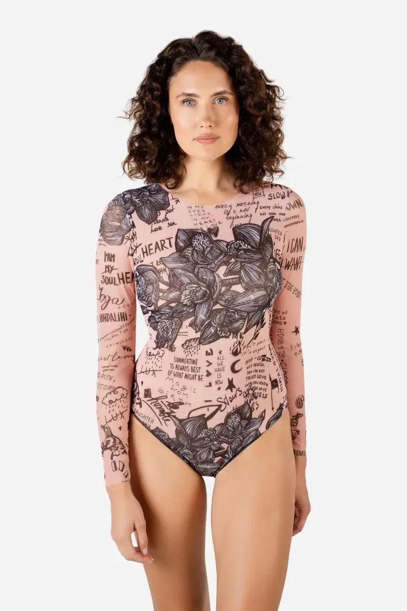 sku: 24001031 | Brand: RoDaSoleil | Size: XSmall Small Medium Large XLarge | Colors: Нюд | Бренды RoDaSoleil | Купальники Слитные | Title: Слитный купальник ТАТУ БОДИ-АРТ