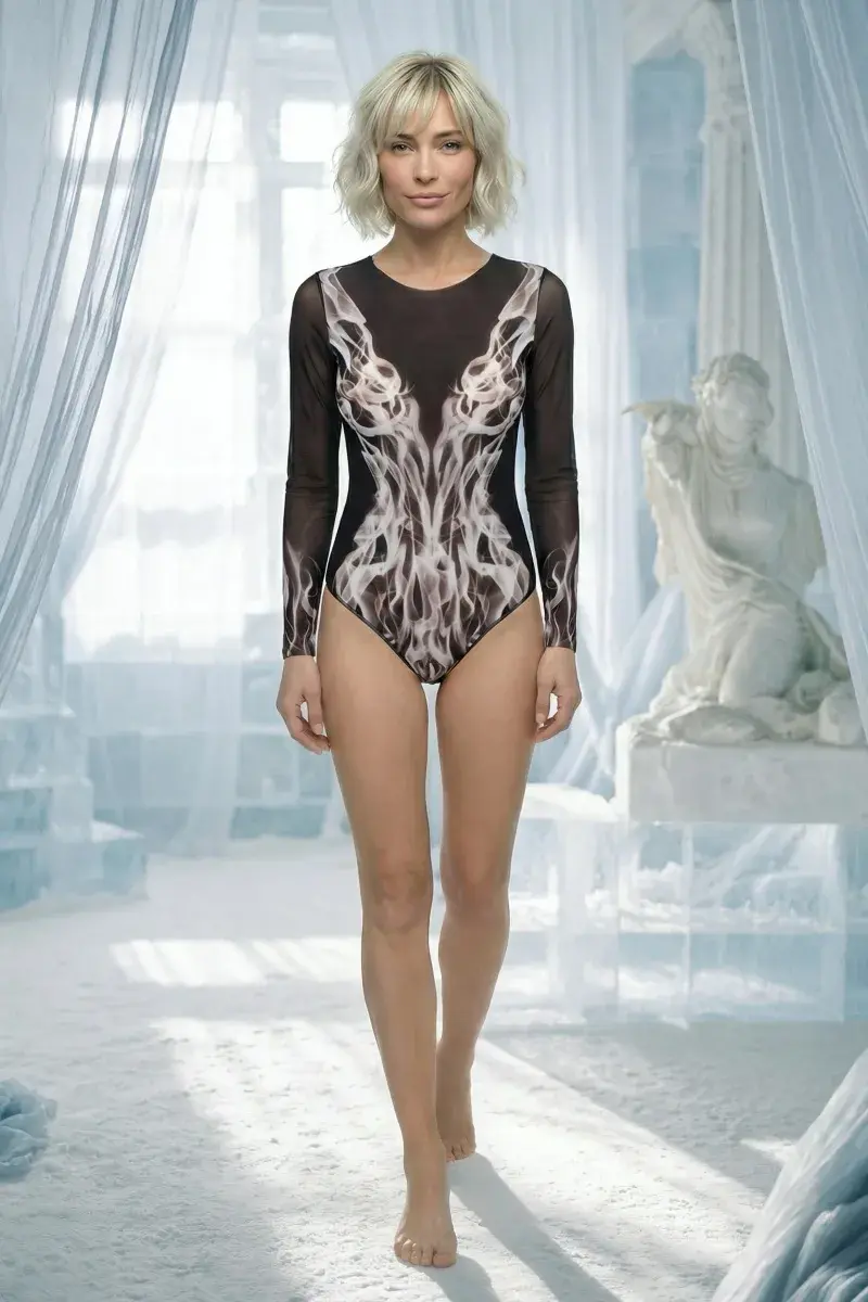 sku: 24001072 | Brand: RoDaSoleil  | Size: XSmall Small Medium Large XLarge  | Colors: Цветной  | Бренды RoDaSoleil | Купальники Слитные | Title: Слитный купальник ДЫМ