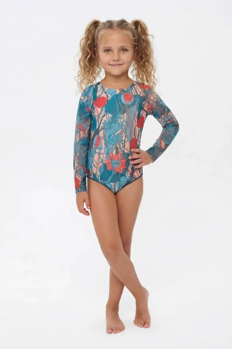 sku: 24002310 | Brand: RoDaSoleil | Size: 104 110 116 122 128 134 140 146 152 | Colors: Цветной | Бренды RoDaSoleil | Детские купальники | Title: Слитный купальник МОРСКИЕ ЕДИНОРОГИ