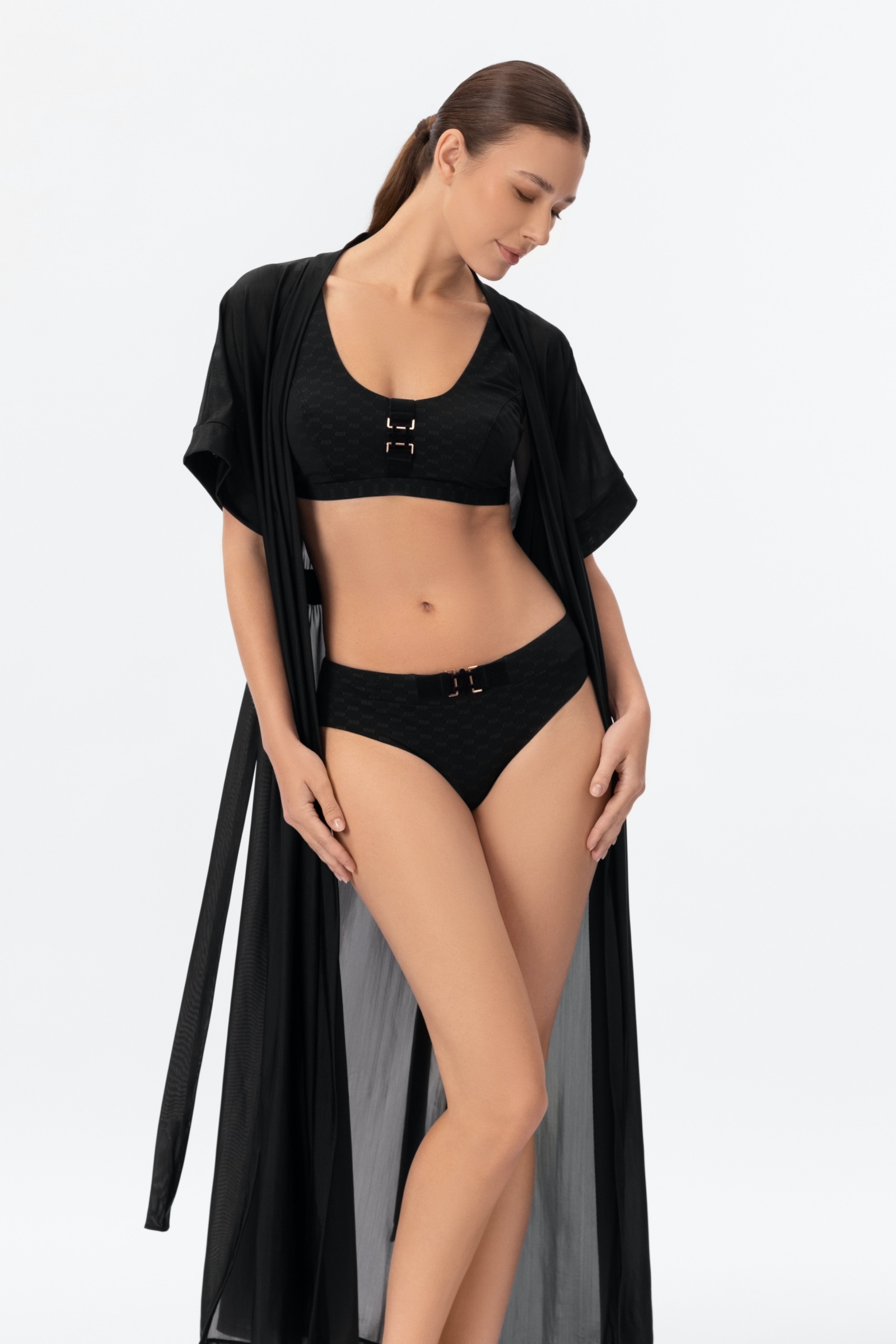 sku: CU26-06 | Brand: Marc Andre | Size: Small Medium Large XLarge | Colors: Черный | Бренды Marc&Andre | Пляжная одежда | Title: Пляжная туника TUNIC-ROBE