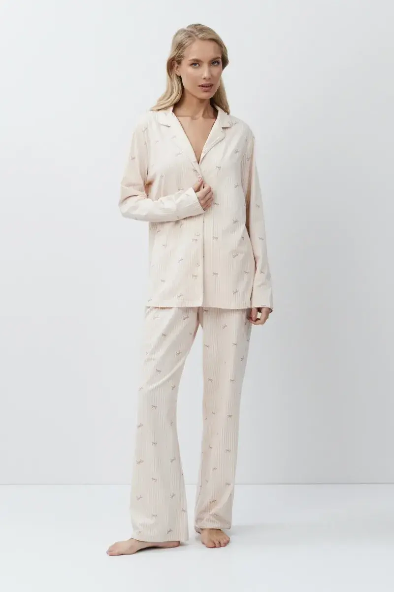 sku: YVETTE | Brand: Aruelle  | Size: XSmall Small Medium Large XLarge XXLarge  | Colors: Персиковый  | Бренды Aruelle | Домашняя одежда Пижамы | Title: Пижама с брюками YVETTE