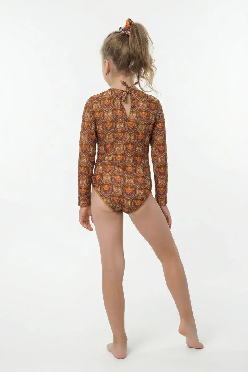 sku: 22002378 | Brand: RoDaSoleil  | Size: 104 110 116 122 128 134 140 146  | Colors: Коричневый  | Бренды RoDaSoleil | Детские купальники | Title: Слитный купальник АФРИКА