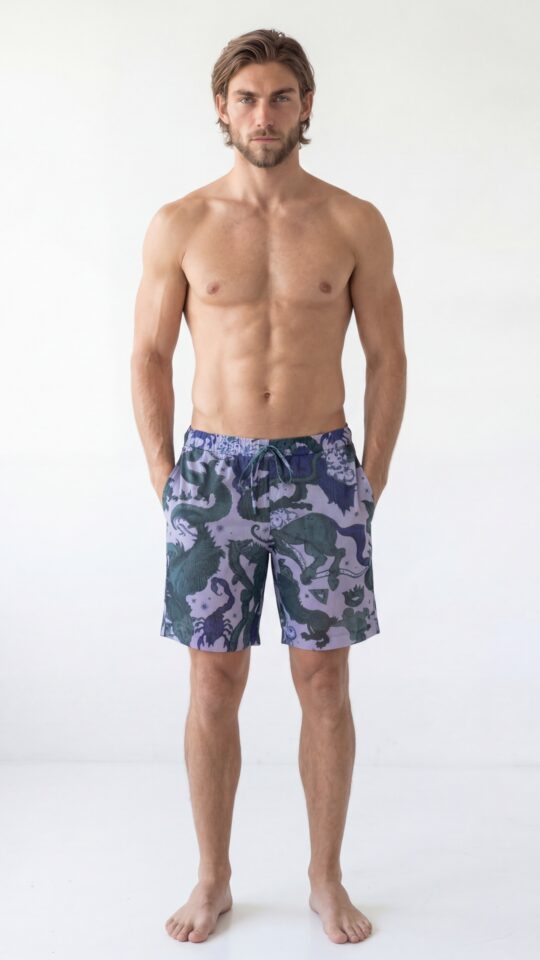 sku: 26981754 | Brand: RoDaSoleil  | Size: Small Medium Large XLarge XXLarge  | Colors: Цветной  | Бренды RoDaSoleil | Пляжная одежда | Мужская коллекция Пляжная одежда | Title: Бермуды ЛУННАЯ ПЫЛЬ