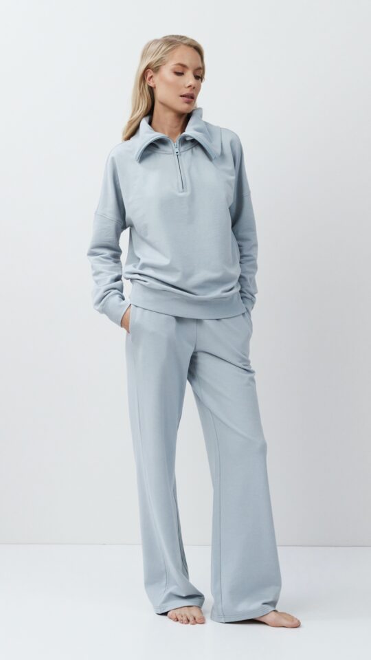 sku: BRISA SET | Brand: Aruelle | Size: XSmall Small Medium Large XLarge XXLarge | Colors: Серо-голубой | Бренды Aruelle | Домашняя одежда Костюмы | Title: Комплект с брюками BRISA SET