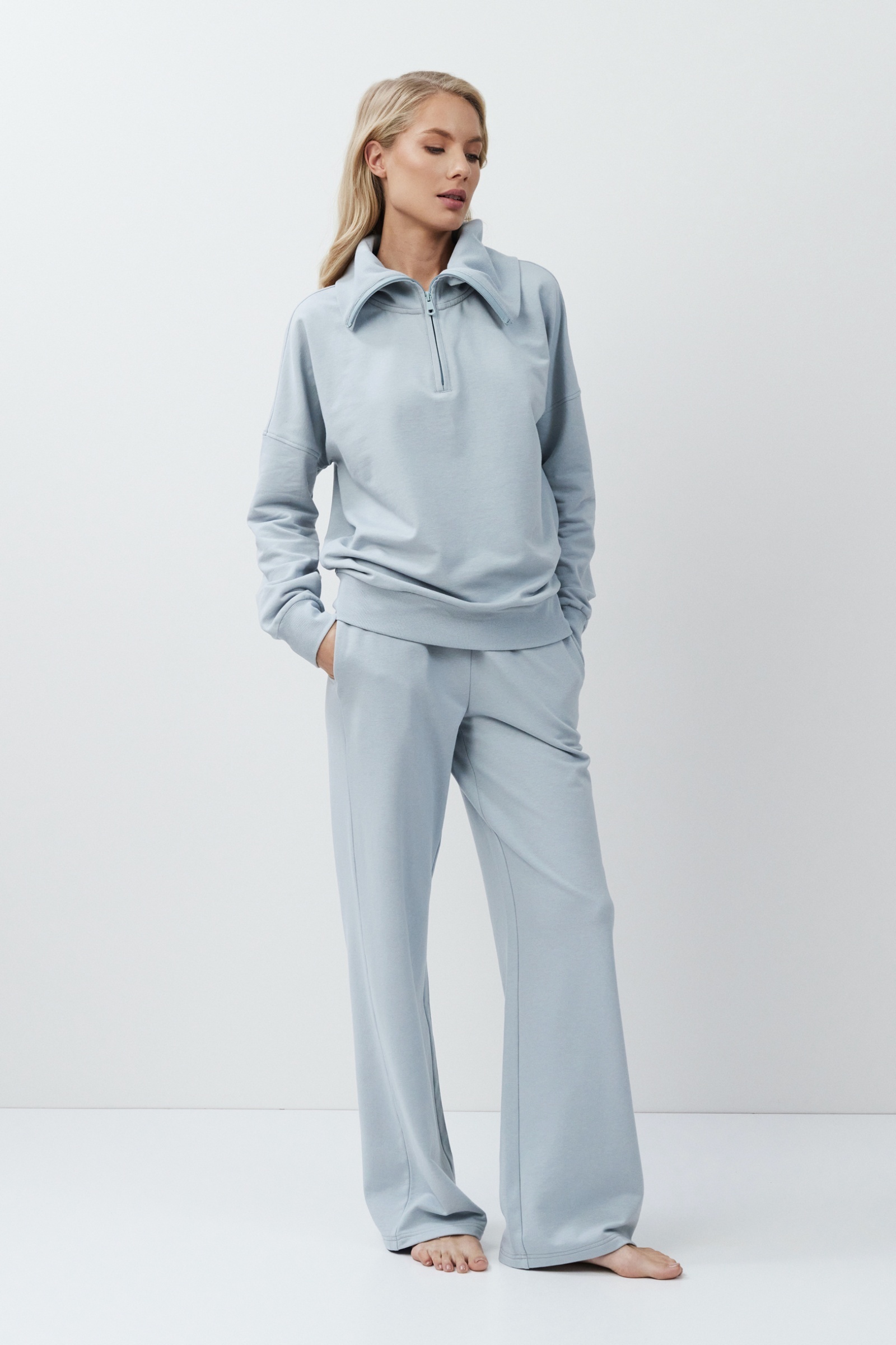 sku: BRISA SET | Brand: Aruelle | Size: XSmall Small Medium Large XLarge XXLarge | Colors: Серо-голубой | Бренды Aruelle | Домашняя одежда Костюмы | Title: Комплект с брюками BRISA SET