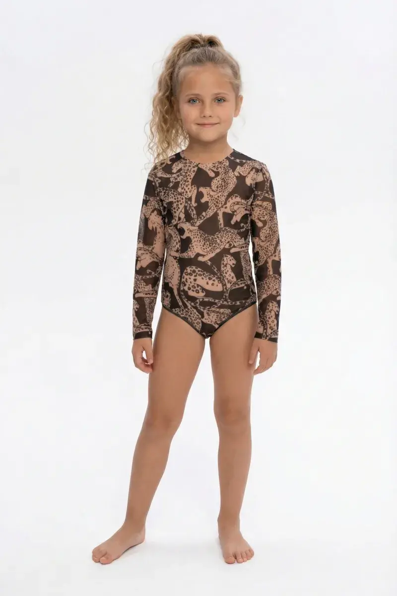 sku: 25002326 | Brand: RoDaSoleil | Size: 104 110 116 122 134 140 146 152 158 | Colors: Цветной | Бренды RoDaSoleil | Детские купальники | Title: Слитный купальник ДИКАЯ КОШКА