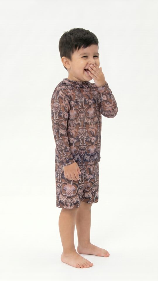 sku: 26002214 | Brand: RoDaSoleil  | Size: 104 110 116 122 128 134 140 146 152 158  | Colors: Цветной  | Бренды RoDaSoleil | Детские купальники | Title: Шорты детские СРЕДНЕВЕКОВЬЕ Коричневый