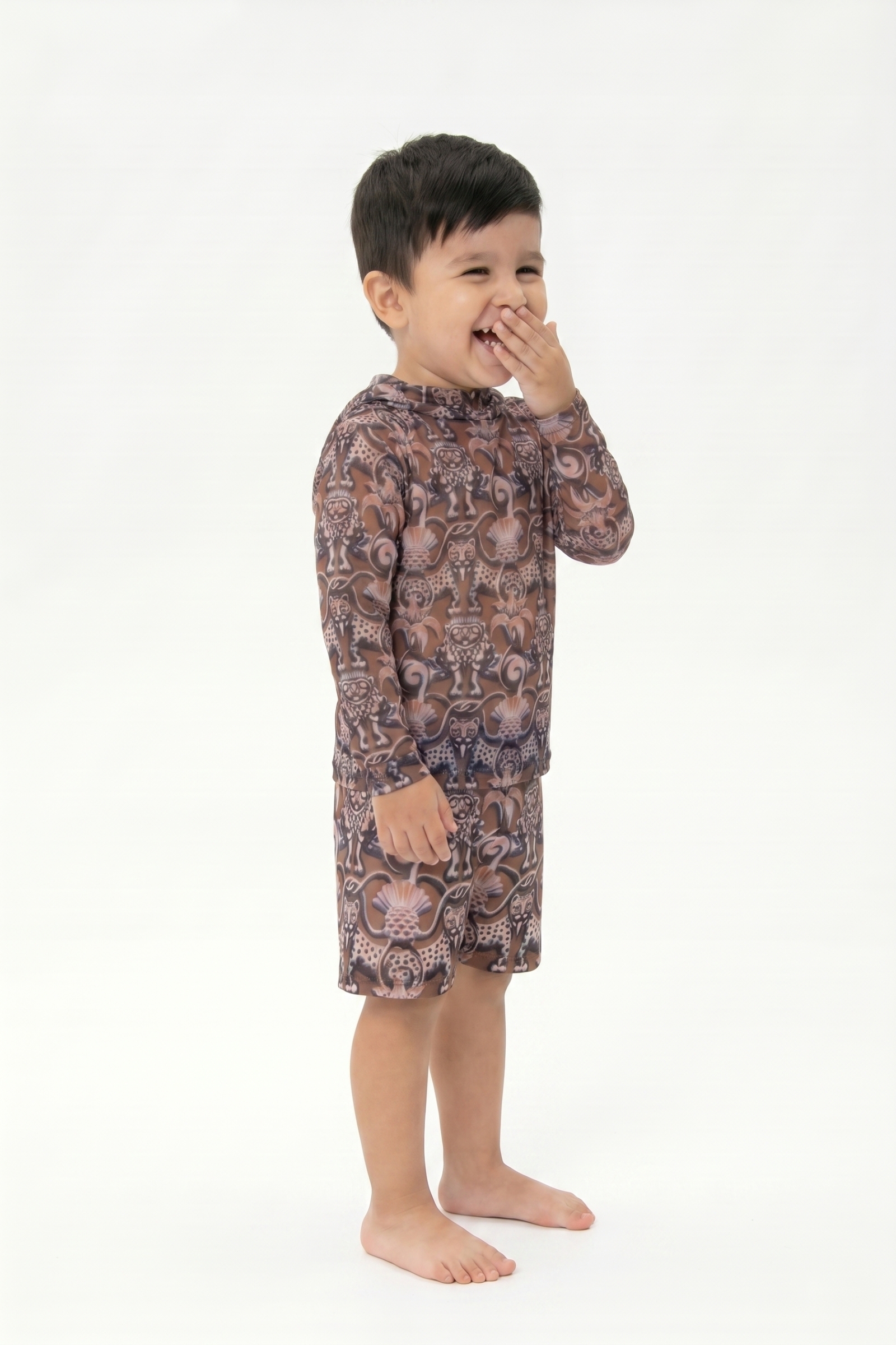 sku: 26002214 | Brand: RoDaSoleil | Size: 104 110 116 122 128 134 140 146 152 158 | Colors: Цветной | Бренды RoDaSoleil | Детские купальники | Title: Шорты детские СРЕДНЕВЕКОВЬЕ Коричневый